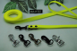 Bullyzei Leine PVC 20mm x 0,8m mit Schlaufe, Neon-Gelb